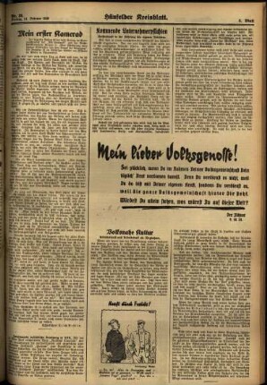 Dritte Ausgabe vom Freitag, den 14. Februar 1936.