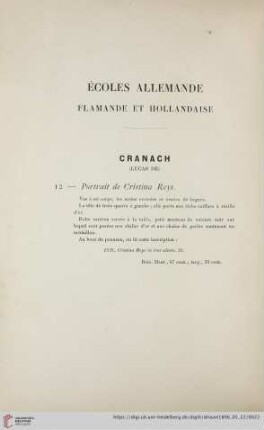 Écoles Allemande Flamande et Hollandaise (Nr. 12 - 21)