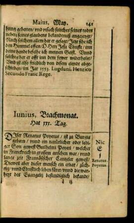 Iunius, Brachmonat. Hat xxx. Tag.