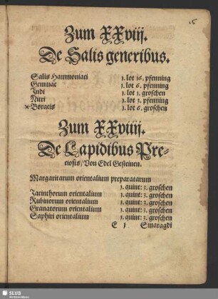 Zum XXviiii. De Lapidibus Preciosis, Von Edel Gesteinen
