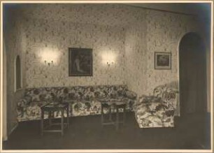 Wohnung Werner Palm, Berlin. Inneneinrichtung: Wohnzimmer (?) Sofaecke