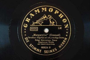 "Margarethe" : Cavatine: Gegrüßt sei mir, o heil'ge Stätte" / (Gounod)