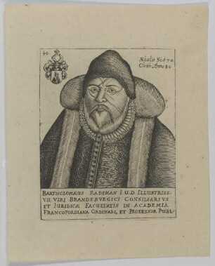 Bildnis des Bartholomaeus Rademan