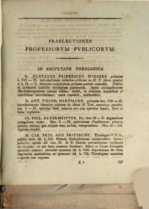 Index praelectionum in Academia Rostochiensi per semestre ... habendarum. SS 1827