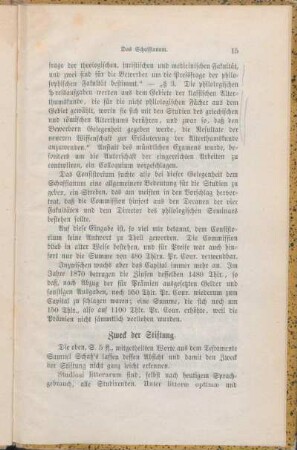 Zweck der Stiftung.