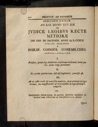310-327, Spec. 645. De Judice legibus recte ...