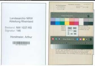 Entnazifizierung Arthur Horstmeier , geb. 09.11.1894 (Polizeibeamter)