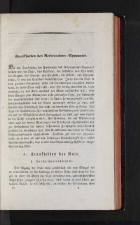 Krankheiten des Respirations-Apparates.