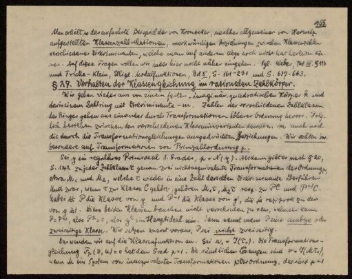§ 27. Verhalten der Klassengleichung im rationalen Zahlkörper.