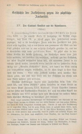 492-518 Geschichte der Auflehnung gegen die päpstliche Auctorität