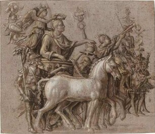 Triumph eines römischen Kaisers (nach einem antiken Relief mit dem Triumph Mark Aurels, heute in Rom, Palazzo dei Conservatori)