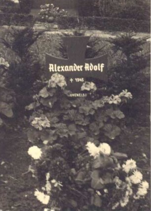Friedhof Berlebeck, Kriegsgräber mit beschrifteten Grabkreuzen. Detmold. Berlebeck. Aus der Akte D 106 Berlebeck Nr. 93