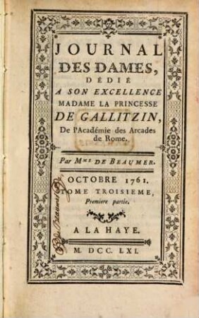 Journal des dames. 3,1. 1761