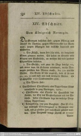 XIV. Abschnitt. Vom Königreich Norwegen