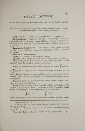Estratti dai verbali.