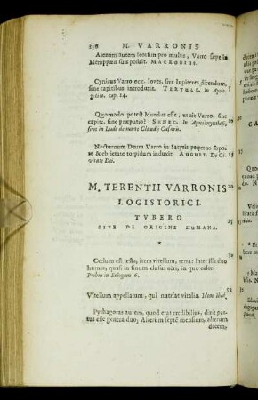 M. Terentii Varronis Logistorici.