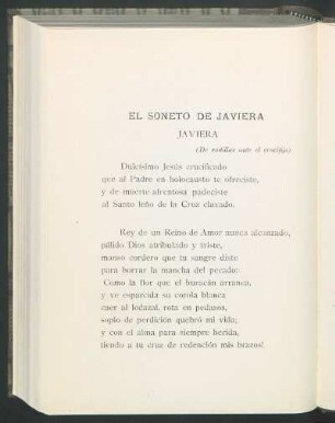 El soneto de Javiera