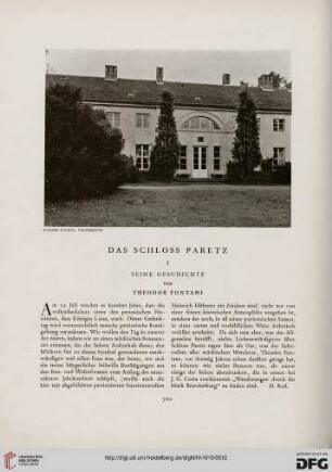 Das Schloss Paretz, [1]