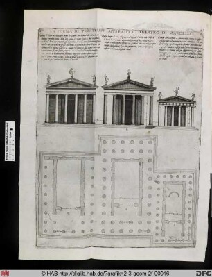 La forma di tre tempii appresso il theatro di Marcello.
