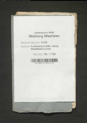 Belehnung des unmündigen Goswin Konrad von Ketteler mit dem Haus Hovestadt