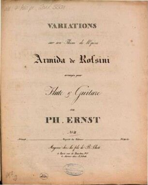 Variations sur un thème de l'opéra Armida de Rossini : No 18