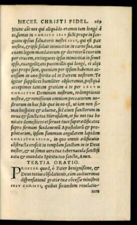 Tertia Oratio.