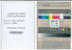 Entnazifizierung Heinrich Schroeder , geb. 06.09.1900 (Kaufmann)