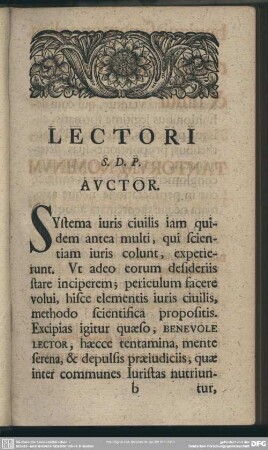 Lectori S.D.P. Auctor