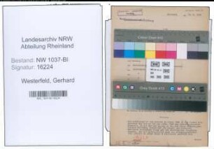 Entnazifizierung Gerhard Westerfeld , geb. 05.11.1900 (Elektriker)
