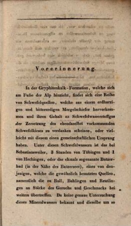 Chemische Untersuchung des Schwefelwassers bei Sebastiansweiler : eine Inaug.-Diss.