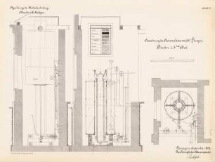 Regulierung der Weichselmündung: Anordnung des Akkumulators: Schnitte