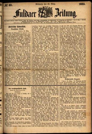 Ausgabe vom Mittwoch, den 28. März 1883.