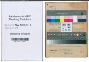 Entnazifizierung Wilhelm Bemberg , geb. 20.04.1893 (Viehagent)
