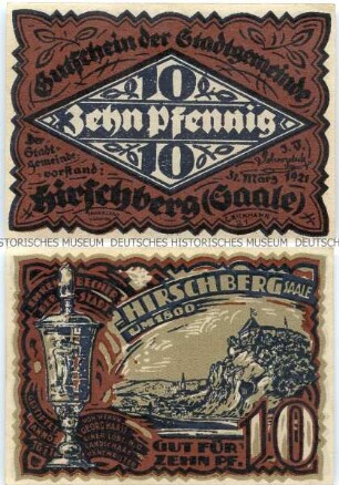 Hirschberg (Saale), 10 Pfennig