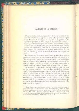 La misión de la escuela