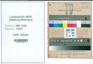 Entnazifizierung Johann Lieth , geb. 30.04.1892 (Stadtangestellter)