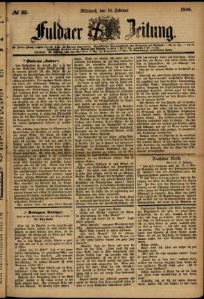 Ausgabe vom Mittwoch, den 10. Februar 1886.