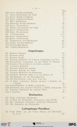 Briefmarken (Nr. 256-259)