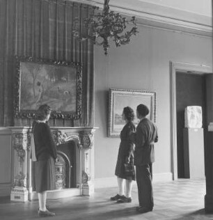 Dresden-Pillnitz. Raumaufnahme. Interimsquartier der Dresdner Gemäldegalerie in Schloss Pillnitz