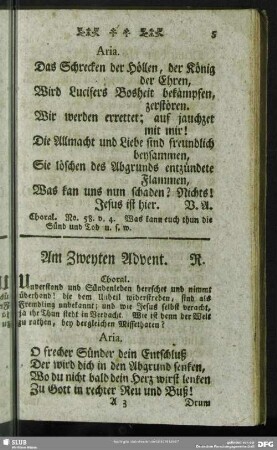Am Zweyten Advent