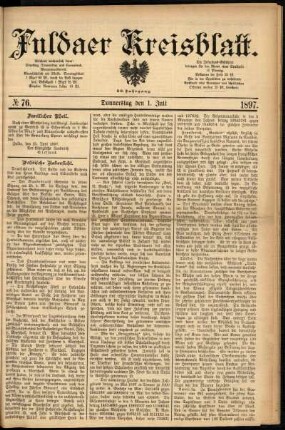 Ausgabe vom Donnerstag, den 01. Juli 1897.