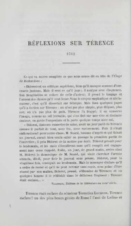Réflexions sur Térence