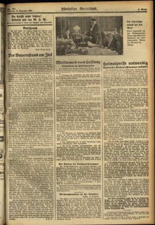 Zweite Ausgabe vom Samstag, den 16. Dezember 1933.