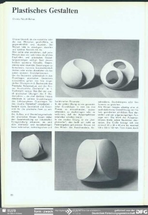 Plastisches Gestalten : Didaktik des Elementaren