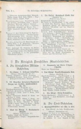 2. Die Königlich Preußischen Staatsbehörden.