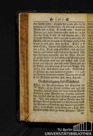 Rechtfertigung des Sünders.