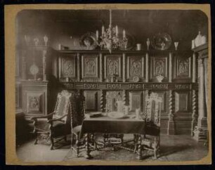 Bürgerhaus, Lübeck: Innenraum mit Renaissance-Mobiliar