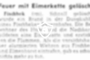 Feuer mit Eimerkette gelöscht