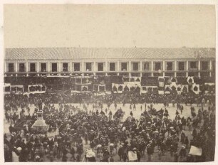 Bogotá, Plaza de Bolivar, Stiergefecht [Kolumbien 1868: Bogotá]