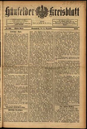 Ausgabe vom Samstag, den 05. Dezember 1896.